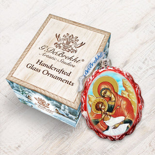 Virgin Mary with Jesus Mercury Glass Ornament by G. DeBrekht - Nativity Holiday Decor - 772013