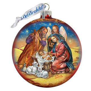 Regal Nativity Glass Ornament by G. DeBrekht - Nativity Holiday Decor - 73369