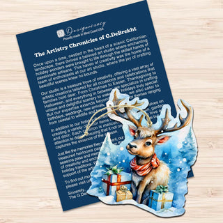 Christmas Is Here Decorative Eco Wood Ornaments Set of 3 by G. Debrekht - Christmas Decor - 8091028-S3