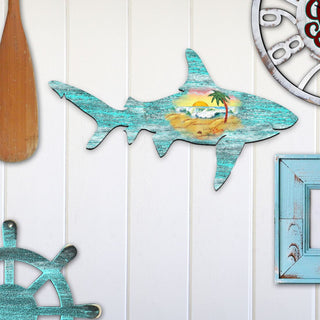 Shark Coastal Door Decor by G. DeBrekht - Coastal Holiday Decor - 8198515H