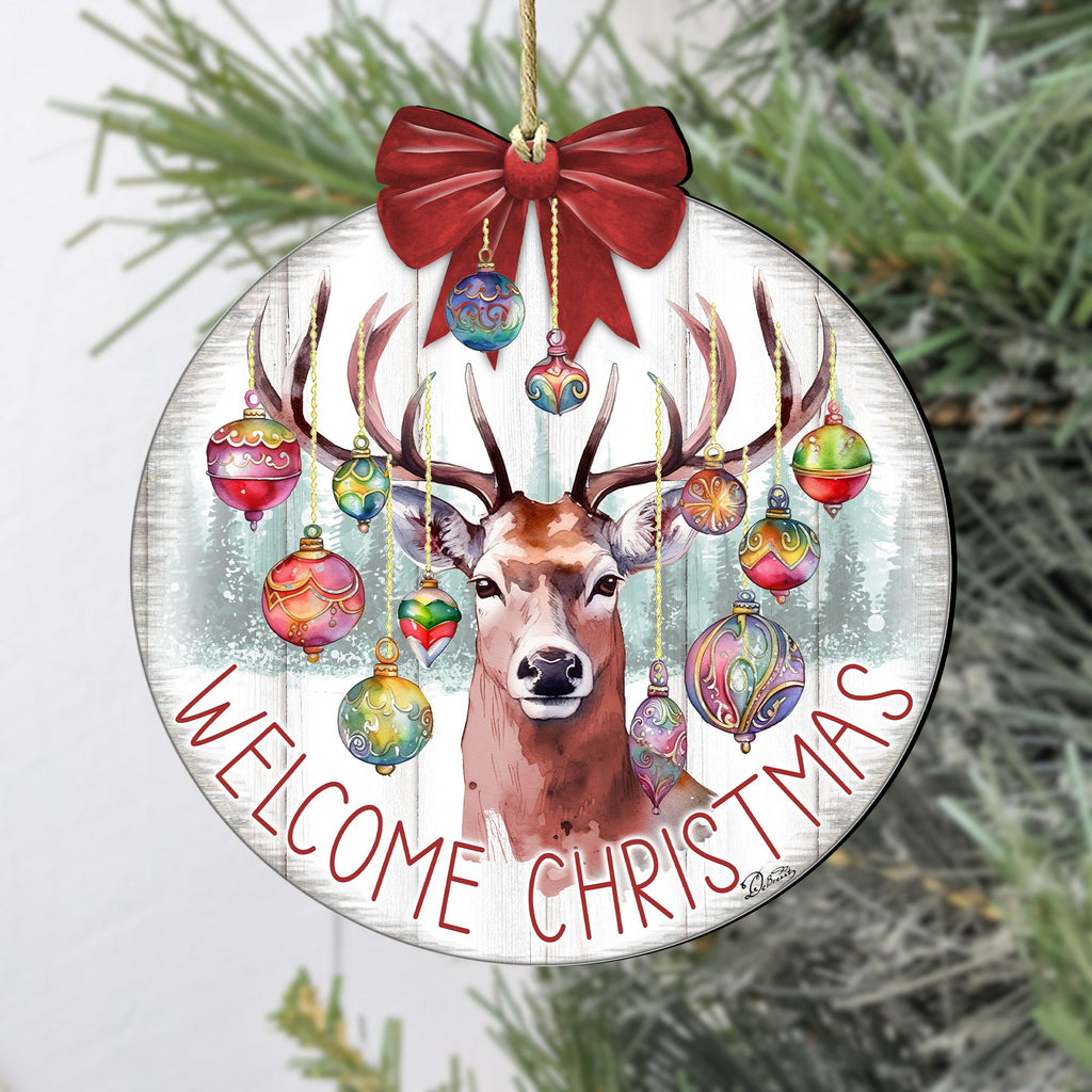 Welcome Christmas Wooden Ornaments by G. Debrekht Christmas Decor - 933118