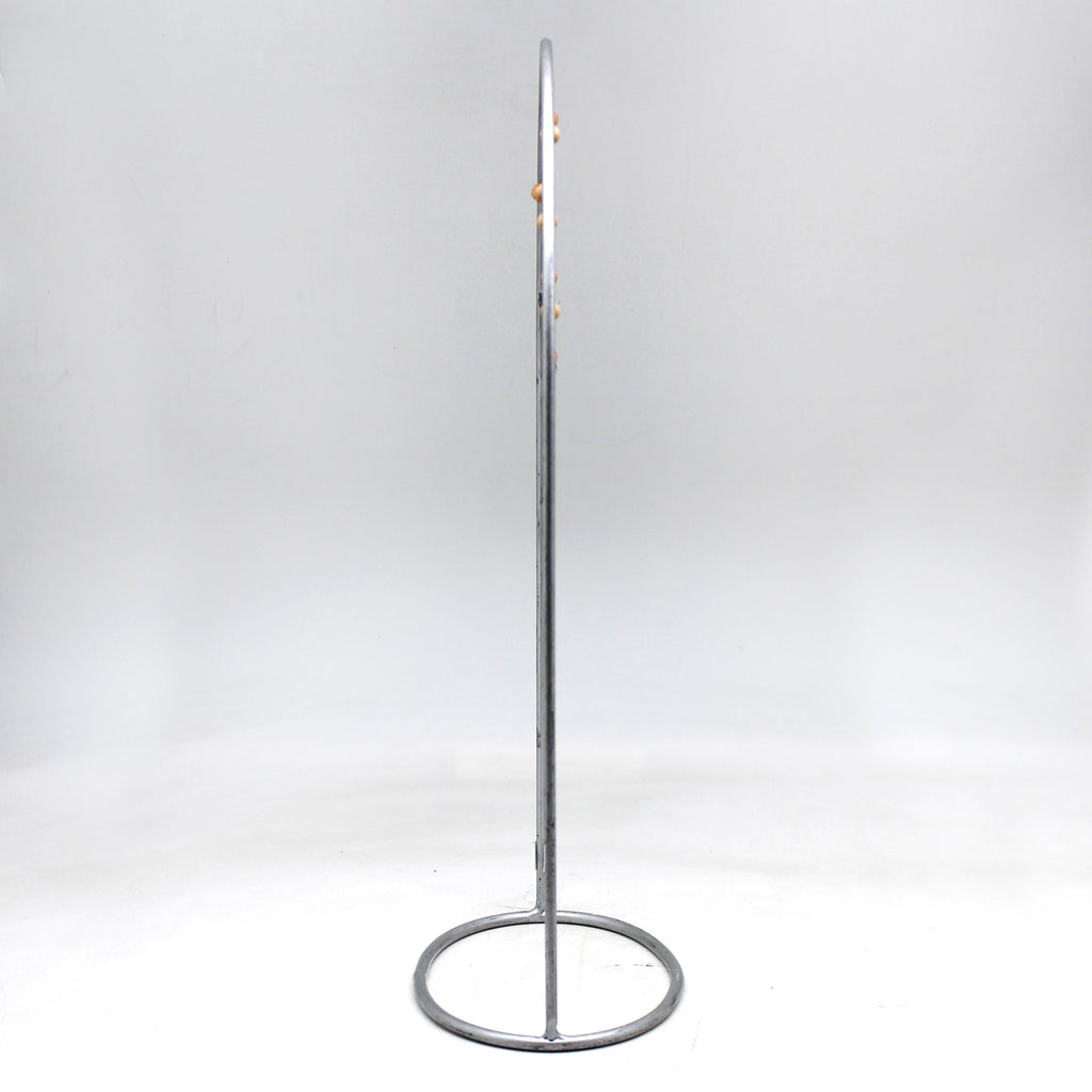 Metal Ornament Holder Stand with Wooden Beads - 13.5 Inches Tall - Christmas Ornament Display by G DeBrekht Limited Quantity Available