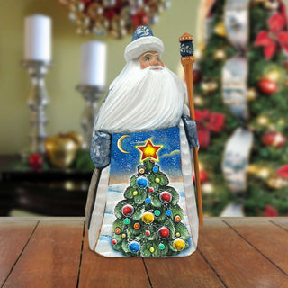 Christmas Tree Santa Hand-Painted WOODCARVED Masterpiece by G. DeBrekht - Christmas Decor - 821560
