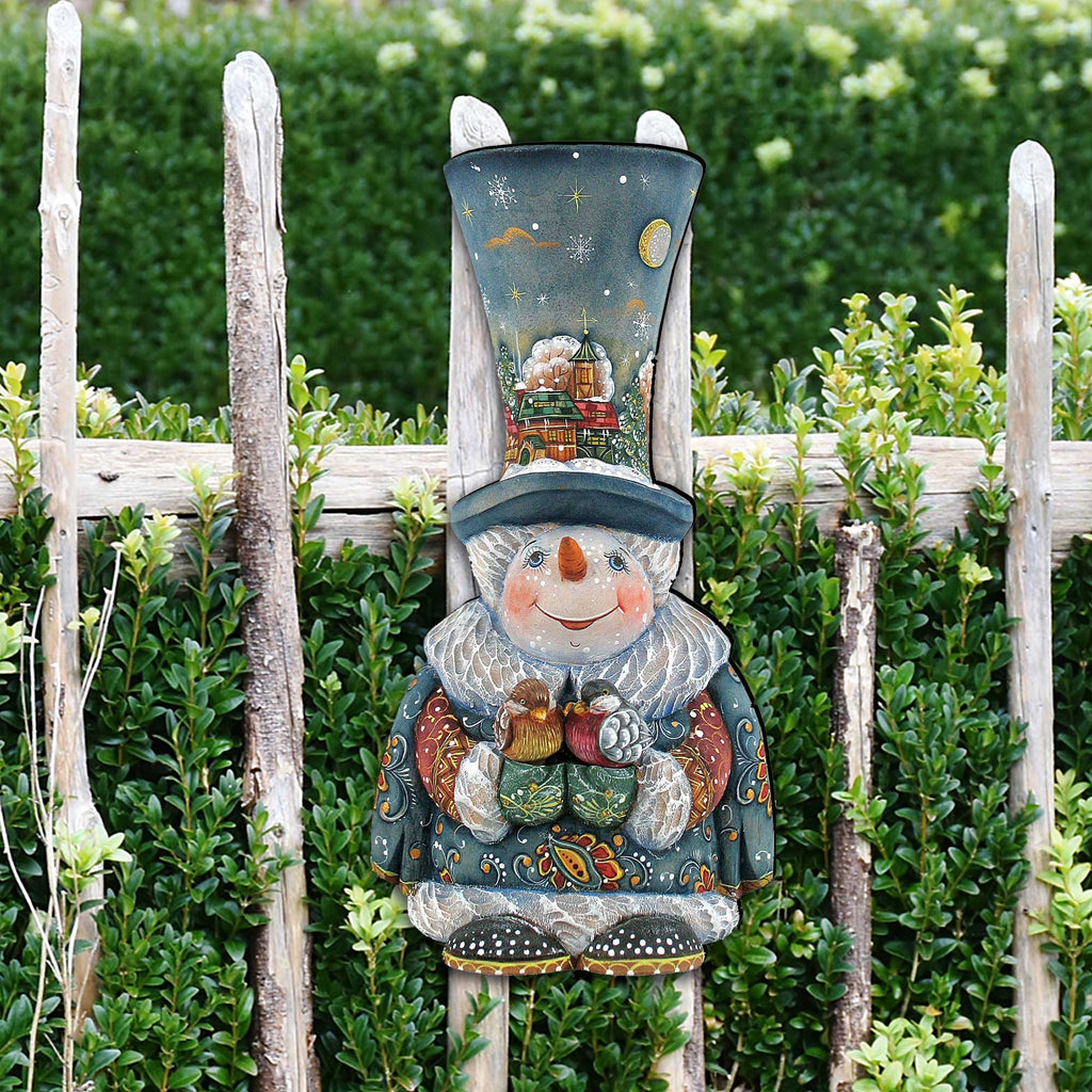 Old World Christmas Snowman Door Decor by G. DeBrekht - Christmas Santa Snowman Decor - 8116420H
