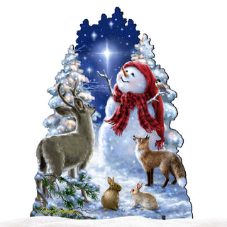 Heaven Wildlife Snowman Frosty Friends Outdoor by D. Gelsinger - Christmas Decor - 8461049F-1801