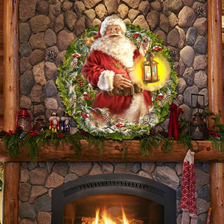 Enchanted Christmas Santa wreath Door Decor by D. Gelsinger - Christmas Decor - 8461051H-1003