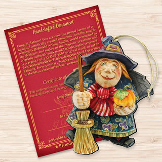 Halloween Witch Wooden Ornaments by G. DeBrekht - Thanksgiving Halloween Decor - 8158412