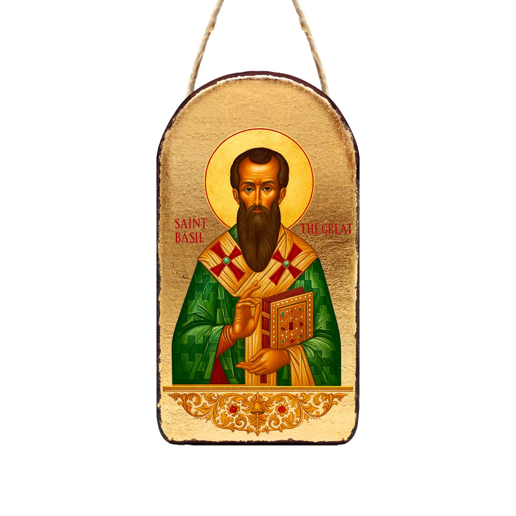 a religious icon of Saint Basil, a famous Russian Orthodox saint known for his colorful and ornate clothing and his role as a symbol of Russian Orthodox Christianity.