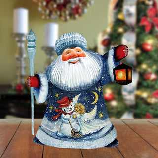 Santa Happy Couple Hand-Painted WOODCARVED Masterpiece by G. DeBrekht - Nativity Holiday Decor - 8215671