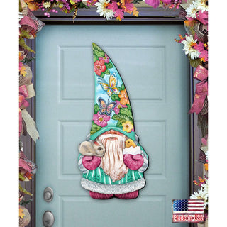 Spring Gnome Easter Door Decor by G. DeBrekht - Easter Spring Decor - 8611011H