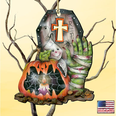 Scary Harry Wooden Ornaments Halloween by Jamie Mills-Price - Thanksgiving Halloween Decor - 8457405