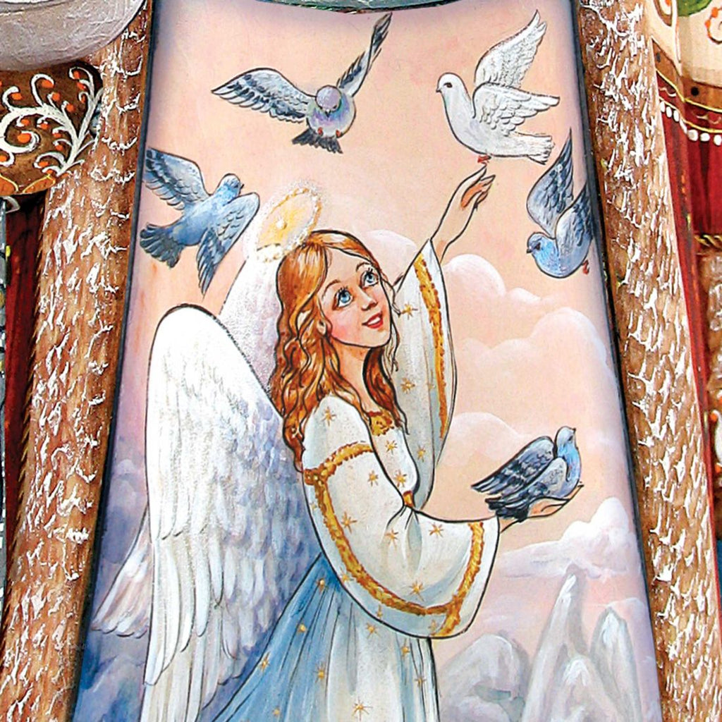 Serenity Angel Special Edition Santa Hand-Painted WOODCARVED Masterpiece by G. DeBrekht - Nativity Holiday Decor - 210222SE *** PRE-ORDER - Handmade Just for You! ***