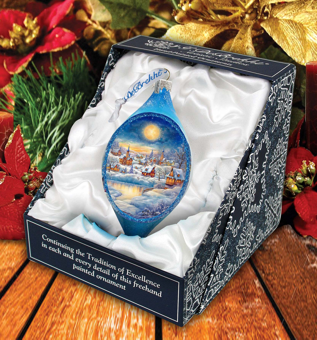 Magic Christmas Night Drop Glass Ornament by G. Debrekht - Christmas Decor - 757-048
