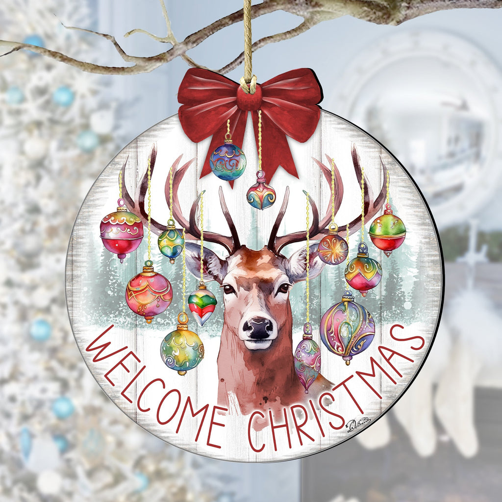 Welcome Christmas Wooden Ornaments by G. Debrekht Christmas Decor - 933118