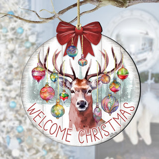 Welcome Christmas Wooden Ornaments by G. Debrekht Christmas Decor - 933118