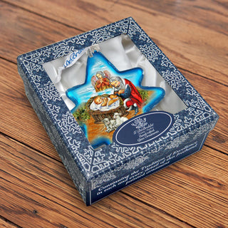 Adoration North Star Glass Ornament by G. DeBrekht - Christmas Decor - 755-032