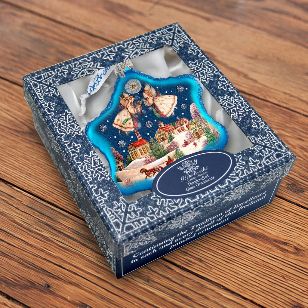 Peaceful City Glass Ornament by G. DeBrekht - Christmas Decor - 754-086