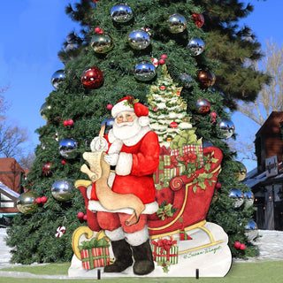 Christmas Wish List Outdoor Yard Sign by Susan Winget - Christmas Santa Snowman Decor - 8471101F-SW