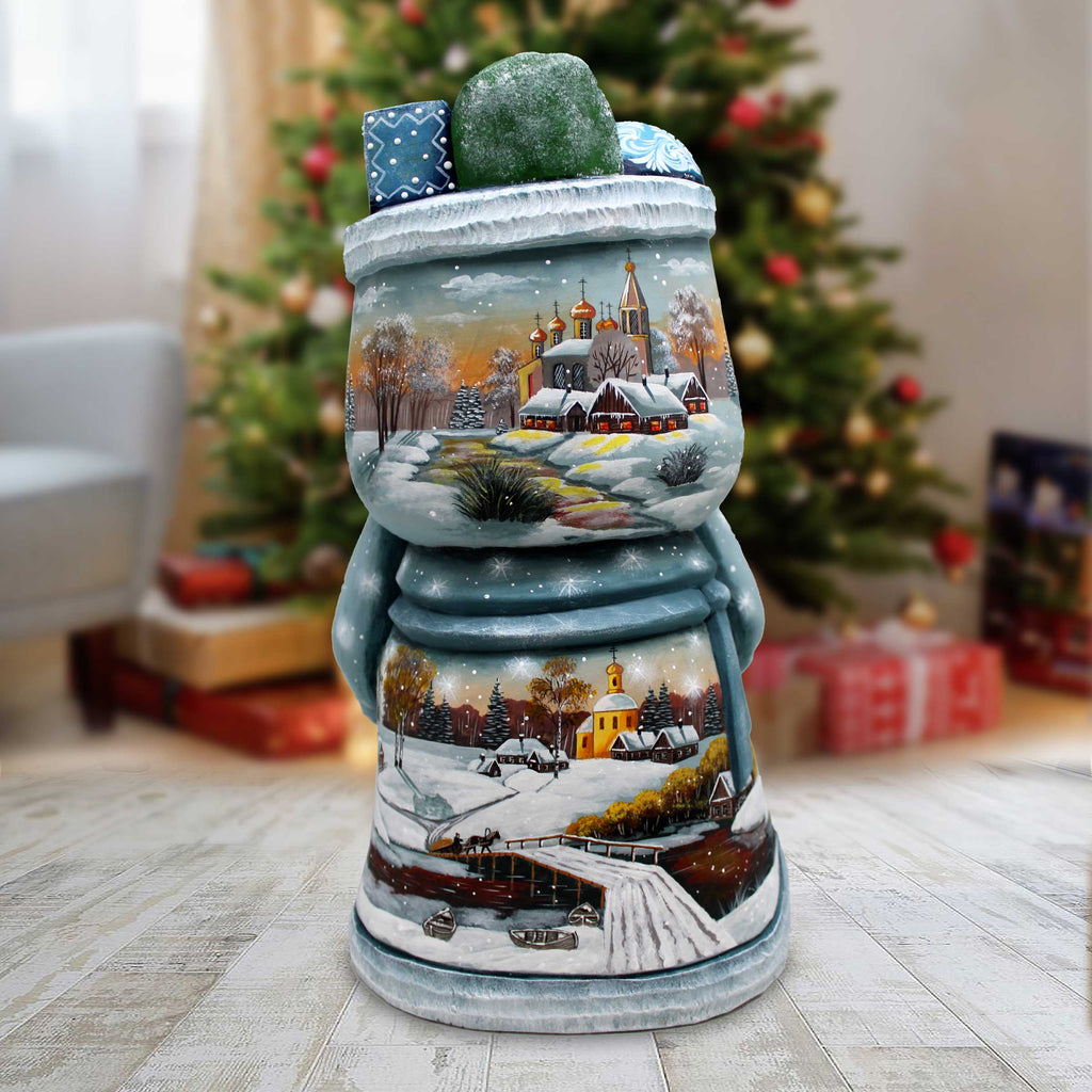 Full Bag of Gifts Santa Hand-Painted WOODCARVED Masterpiece by G. DeBrekht - Christmas Decor - 821718