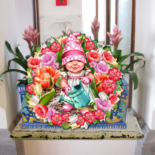 Spring Wreath Blossom Gnome Door Decor by D. Gelsinger - Christmas Decor - 8461055H-DG