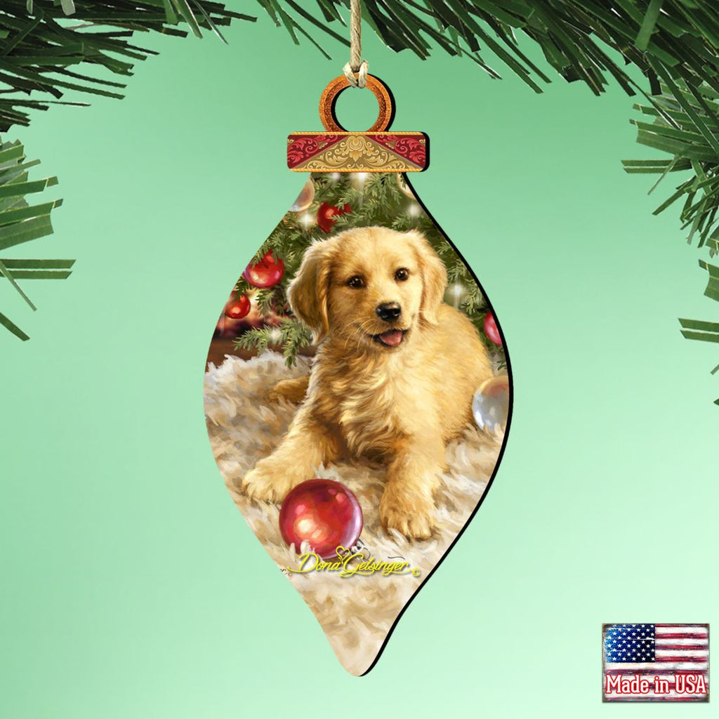 Christmas Puppy Wooden Ornaments by Gelsinger - Christmas Decor - 8041104-1609