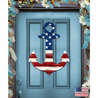 American Anchor Holiday Door Decor - American Christmas Decor - 8198913H