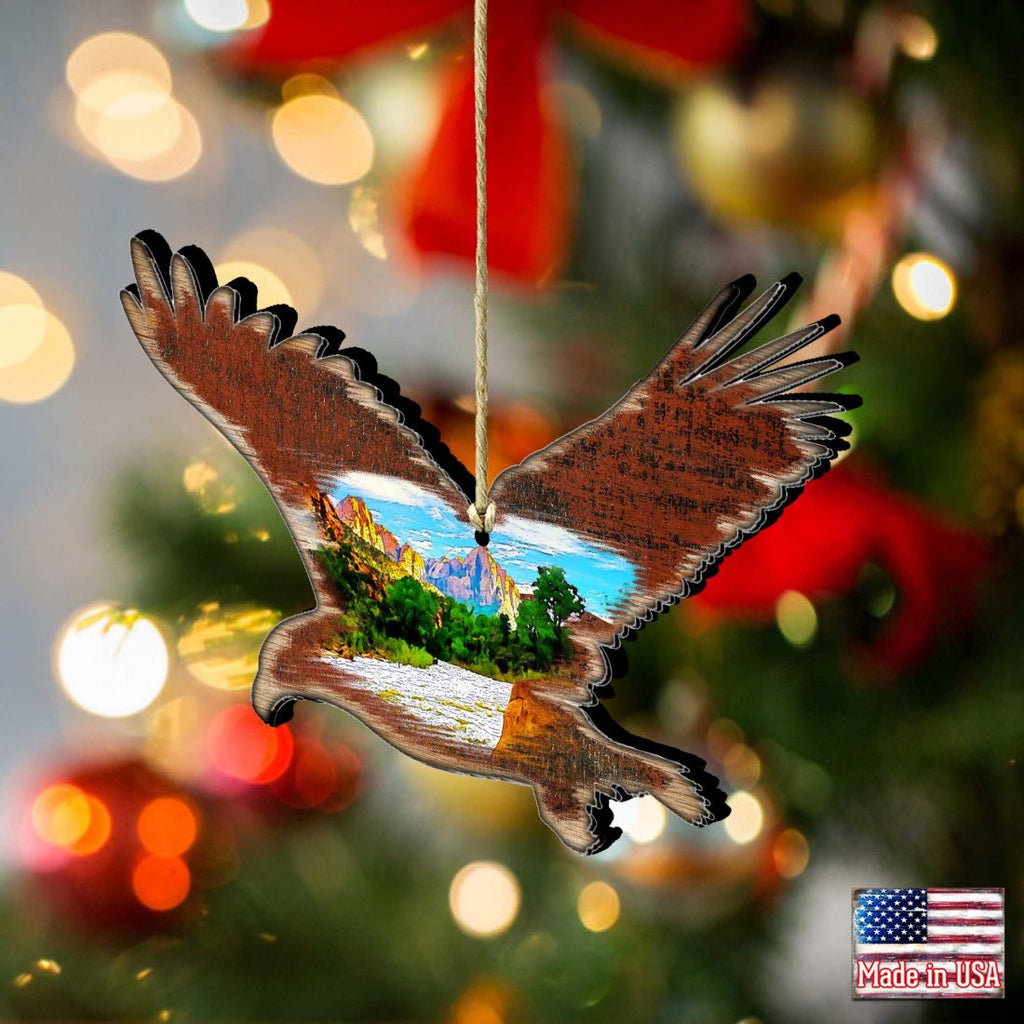 Eagle Shaped Wooden Ornaments by Nature Wonders - Wildlife Holiday Decor - 8198233