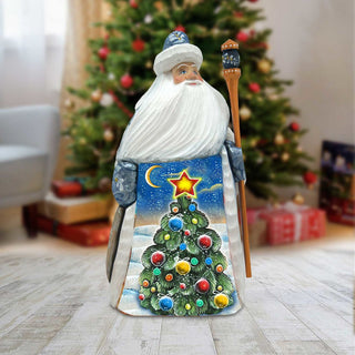 Christmas Tree Santa Hand-Painted WOODCARVED Masterpiece by G. DeBrekht - Christmas Decor - 821560