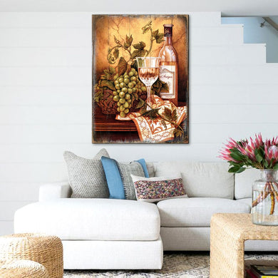 Avel Vine and Grapes Wooden Wall Art by Nature Wonders - Nature Wildlife Decor  - 95349B