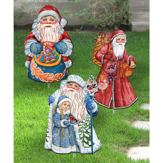 Christmas Outdoor Walkway Outdoor Garden Decor Set of 3 by G. DeBrekht - Christmas Decor - 8120124MS3