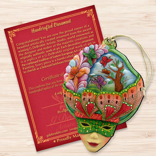 Butterfly Mask Wooden Ornaments by G. DeBrekht - Thanksgiving Halloween Decor - 8161037