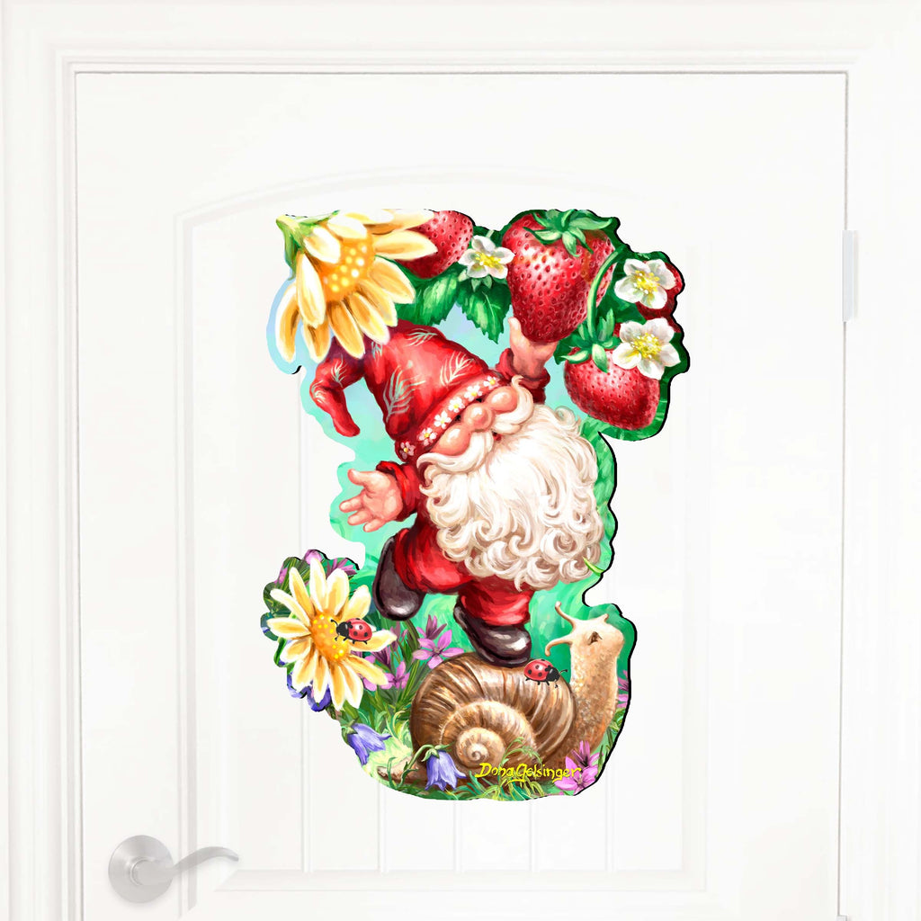 Sweet Summer Gnome Holiday Door Decor by D. Gelsinger - Christmas Decor - 8461062H-DG