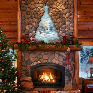 Winter Tree Wildlife Door Decor - G. DeBrekht - Wildlife Holiday Decor - 8198812H