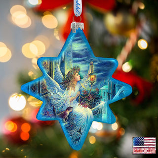 Lighting the Way North Star Glass Ornament by Strelkina at G. DeBrekht - Christmas Decor - 755-042