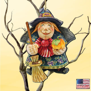 Halloween Witch Wooden Ornaments by G. DeBrekht - Thanksgiving Halloween Decor - 8158412