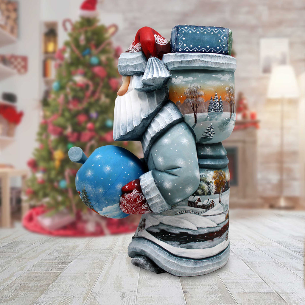 Full Bag of Gifts Santa Hand-Painted WOODCARVED Masterpiece by G. DeBrekht - Christmas Decor - 821718