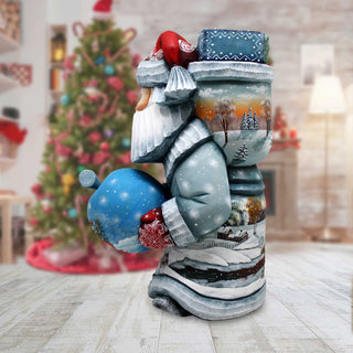 Full Bag of Gifts Santa Hand-Painted WOODCARVED Masterpiece by G. DeBrekht - Christmas Decor - 821718
