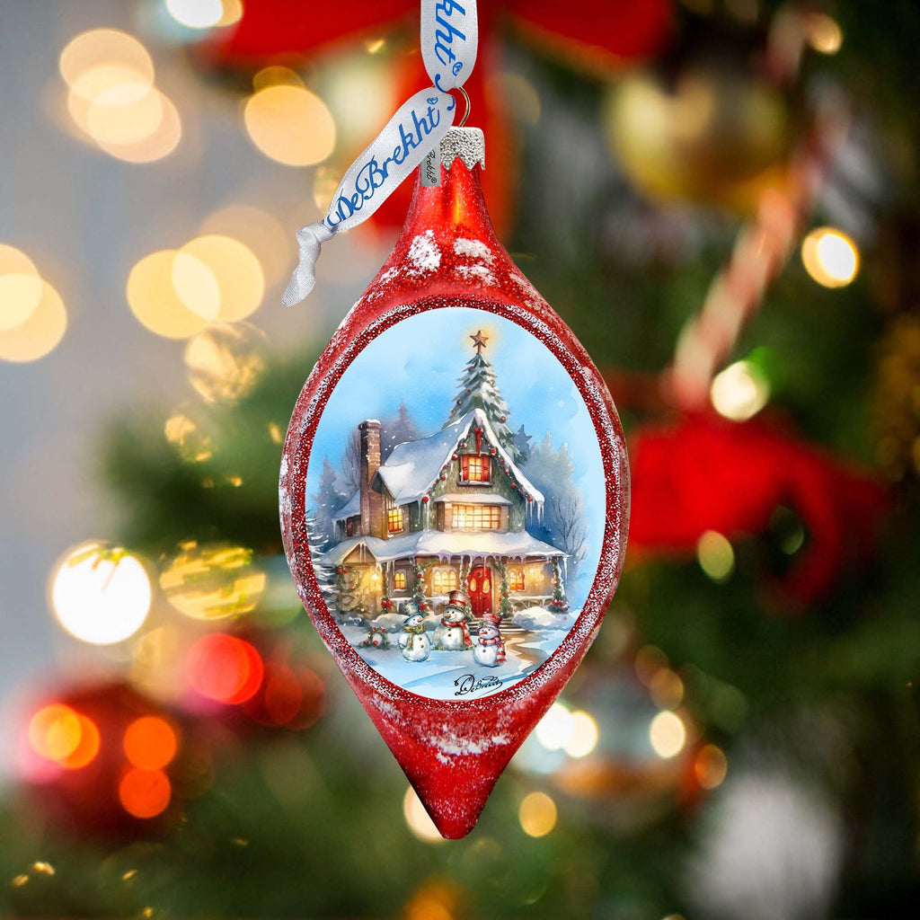 G. DeBrekht Christmas Cottage Ornament