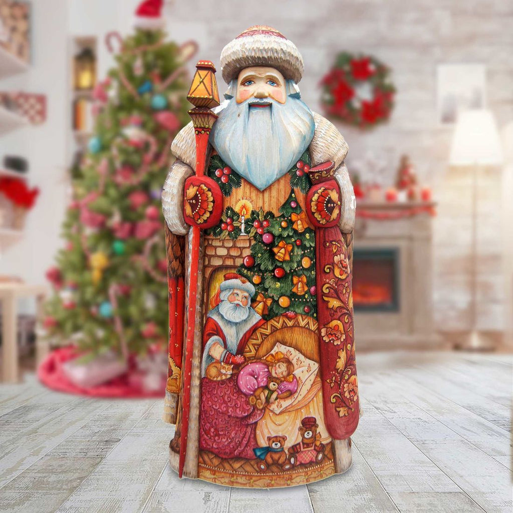 Night Before Christmas Hand-Painted WOODCARVED Masterpiece by G. DeBrekht - Christmas Decor - 215639