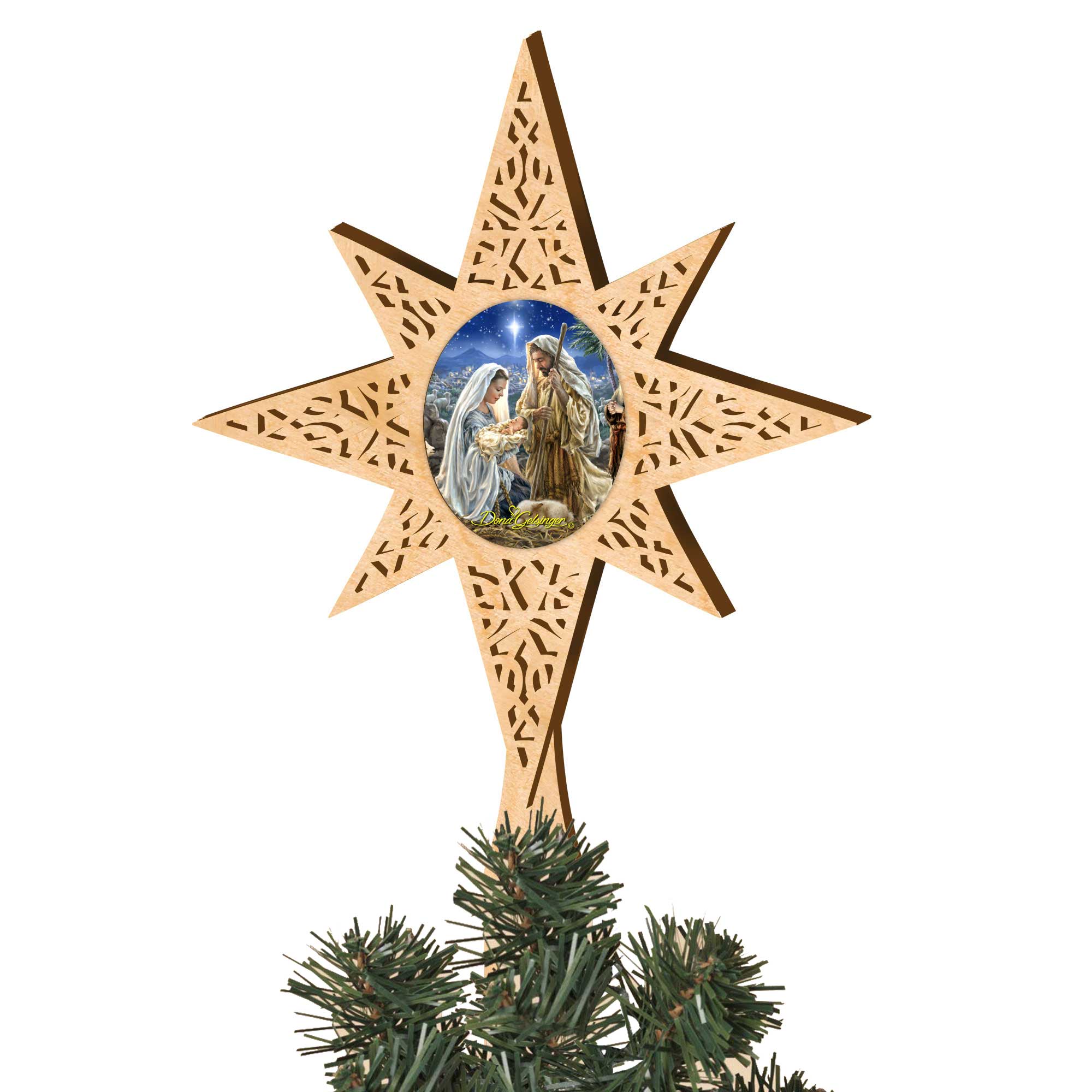 Designocracy Glory to God Tree Topper by D. Gelsinger Christmas Decor