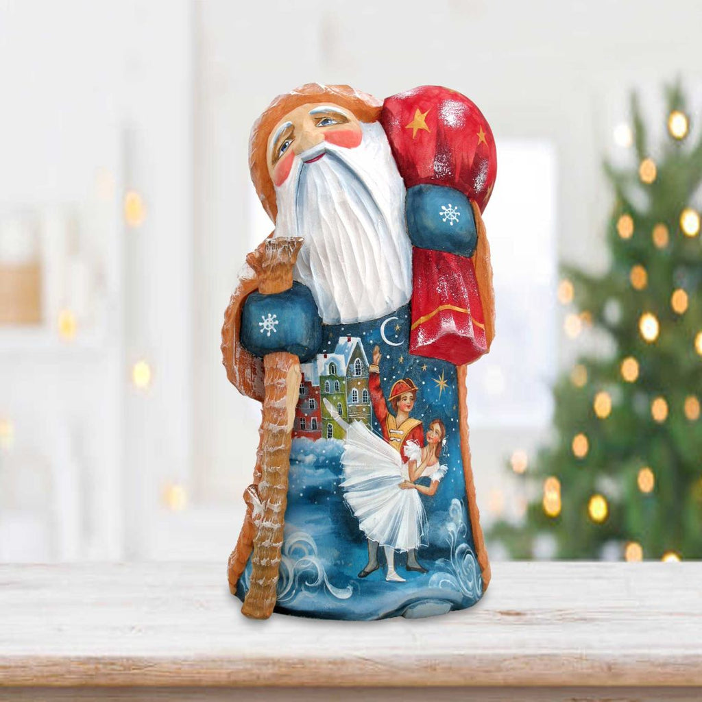 Nutcracker Ballet Santa Hand-Painted Wood Carved Masterpiece by G. DeBrekht