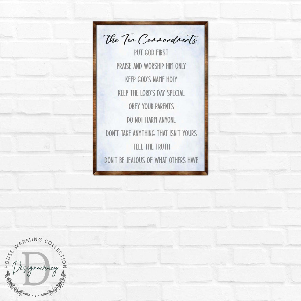 Kjv Ten Commandments Printable Exodus 20 10 Commandme 8722