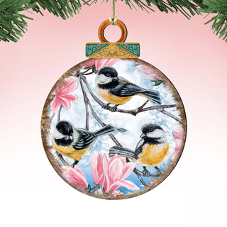 Birds Ball Wooden Ornaments by G. DeBrekht - Christmas Decor - 8025222
