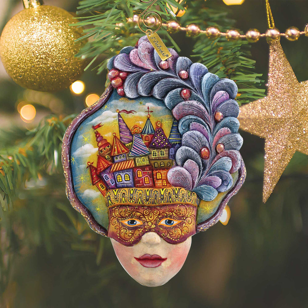 Old World Christmas Mardi Gras Mask Ornament