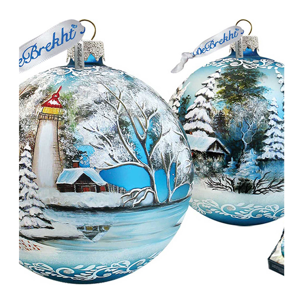 Winter Lighthouse Glass Ornament Limited Edition by G.DeBrekht - Christmas Décor - 73811