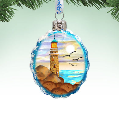 Beach Life Aqua Christmas Tree Glass and Resin Art – Smiling Sun Designs