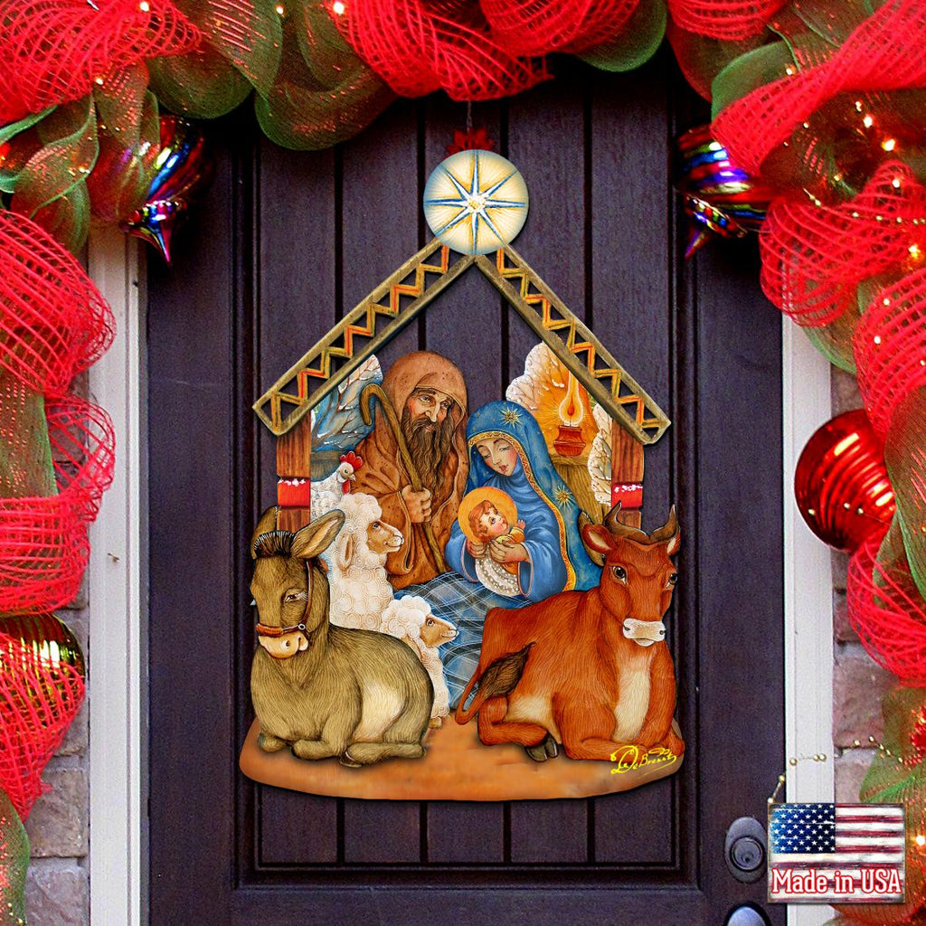 Nativity Christmas Nativity Door Decor by G. DeBrekht | Nativity