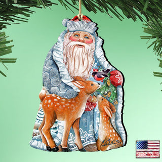 Winter Treasure Christmas Wooden Ornaments by G. DeBrekht - Christmas Santa Snowman Decor - 8114500