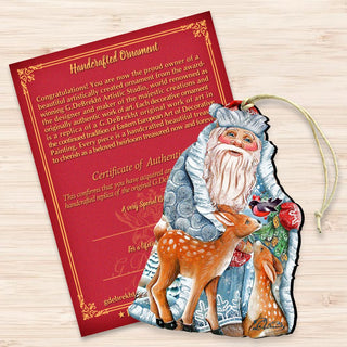 Winter Treasure Christmas Wooden Ornaments by G. DeBrekht - Christmas Santa Snowman Decor - 8114500