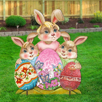 Easter décor in garden